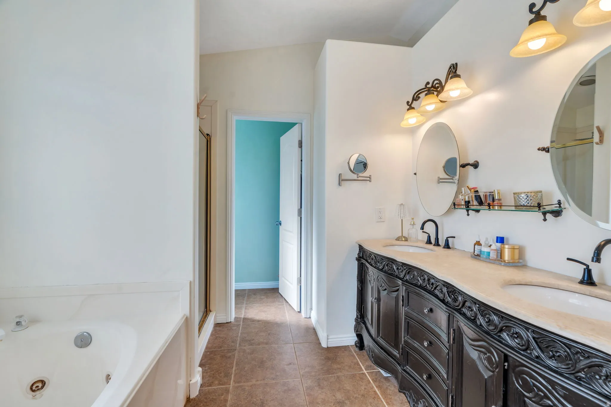 Separate Jetted Tub and Shower