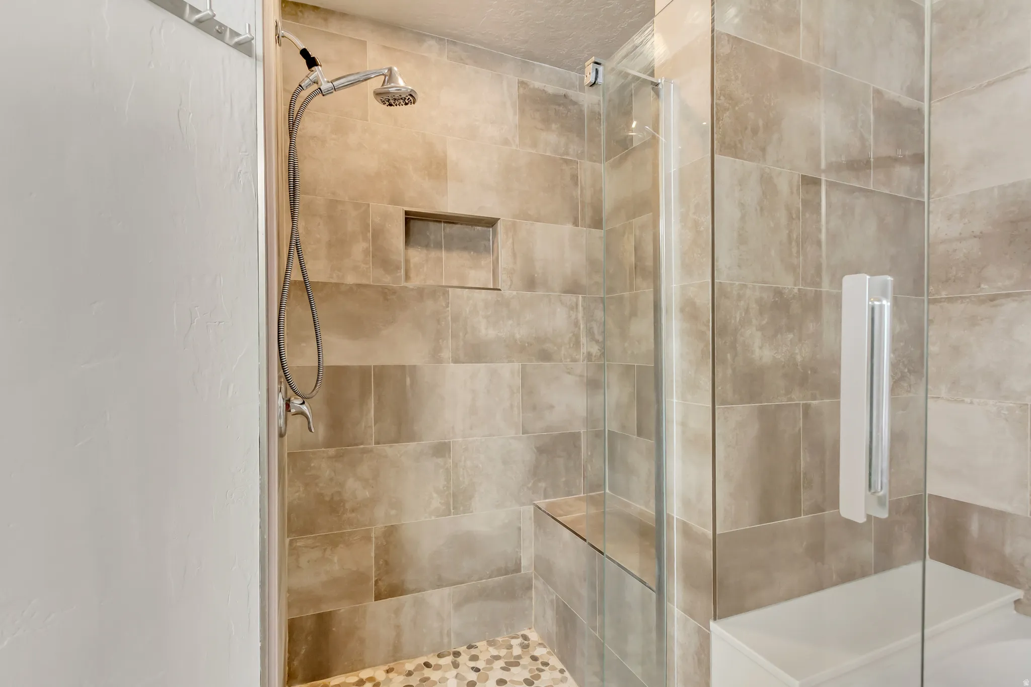 Bathroom with a shower stall
