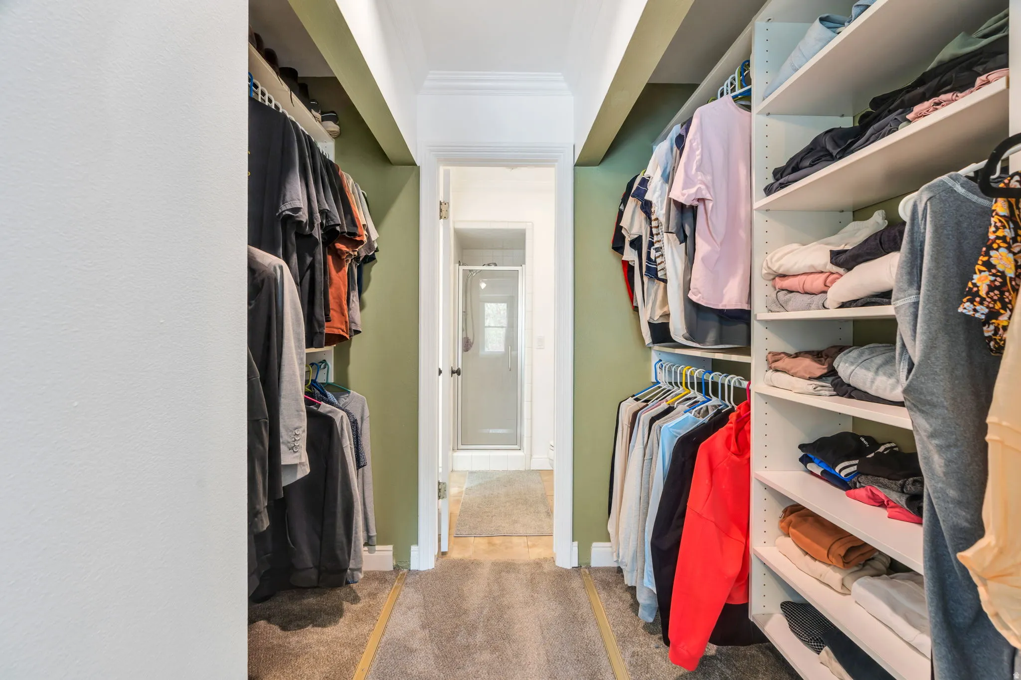 Walk-in closet for upstairs master suite