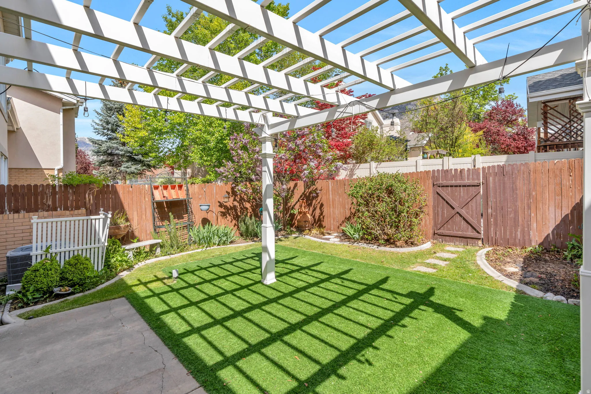 Backyard patio and pergola