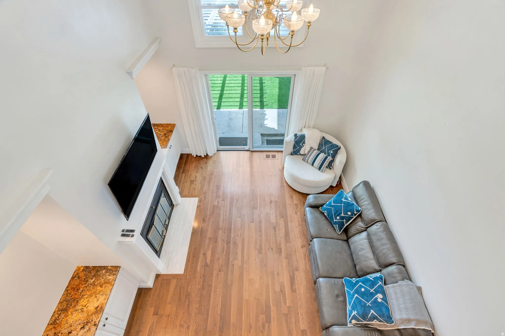 View of 1st floor from the 2nd floor loft