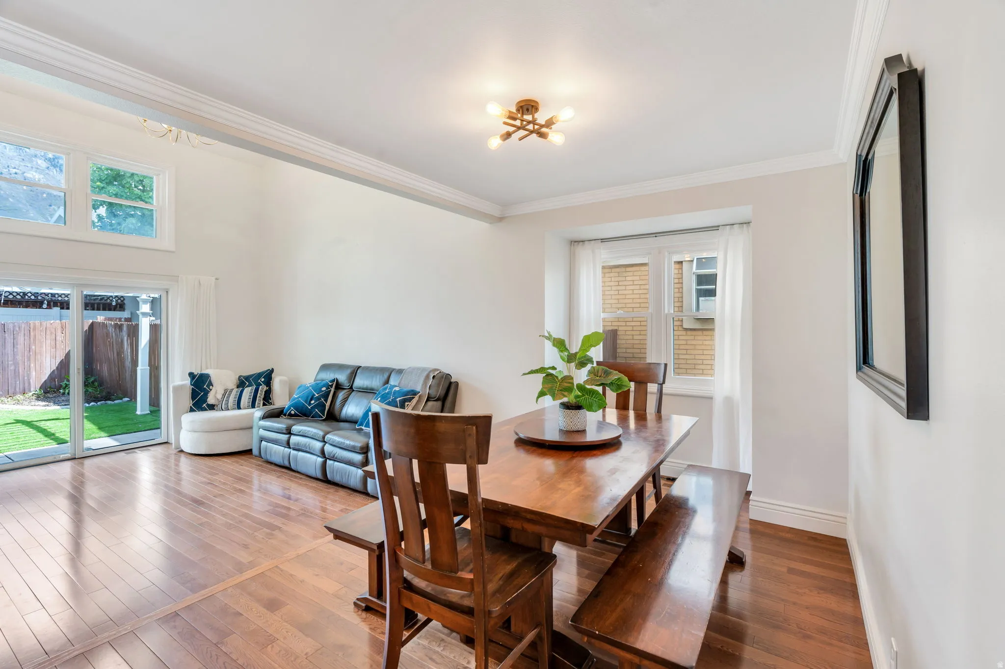 Dining area opens to family room