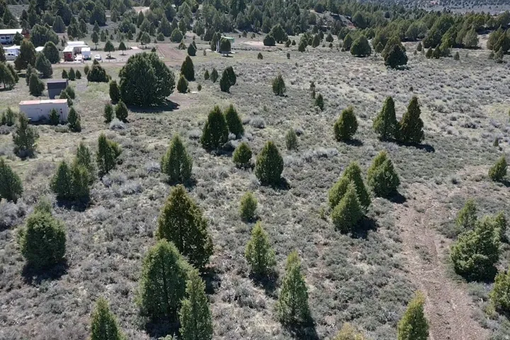 Aerial view of sparsely populated area