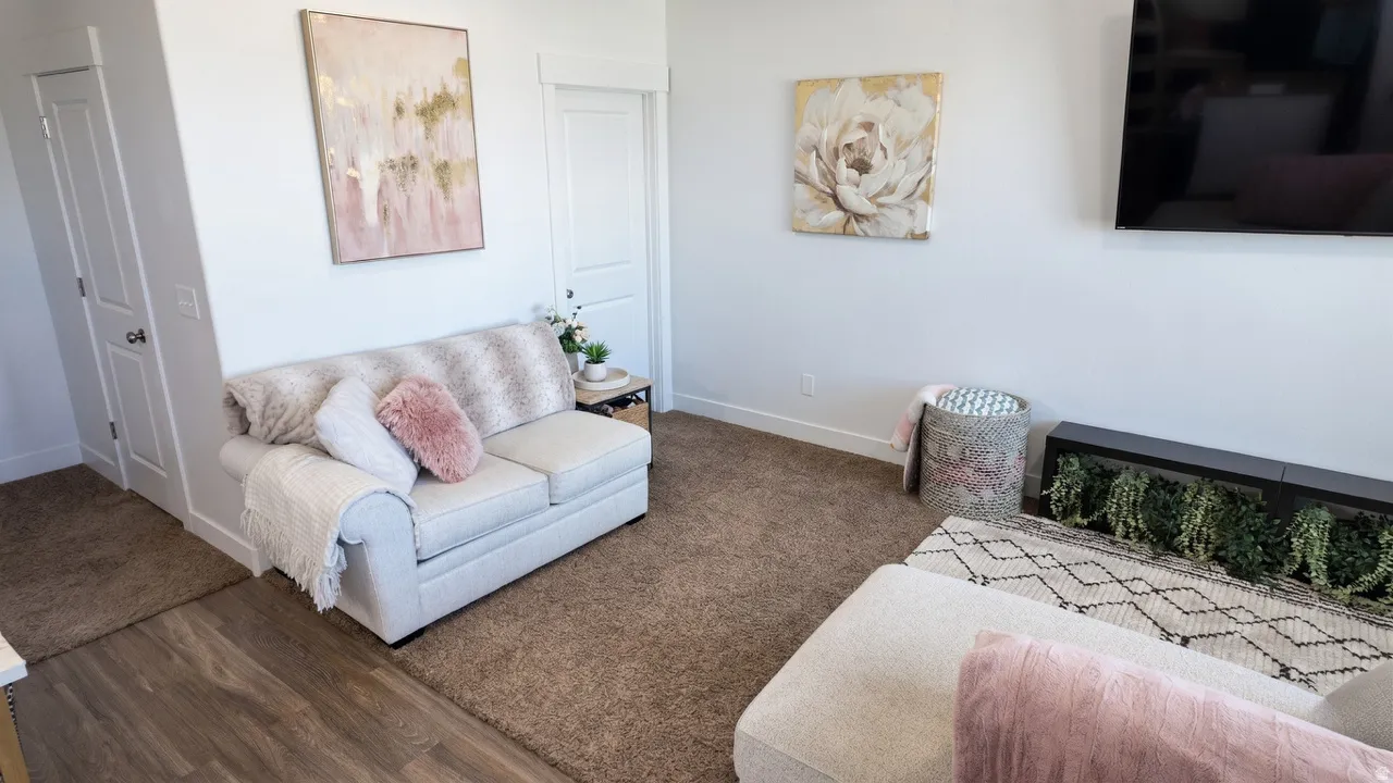 Living room with baseboards