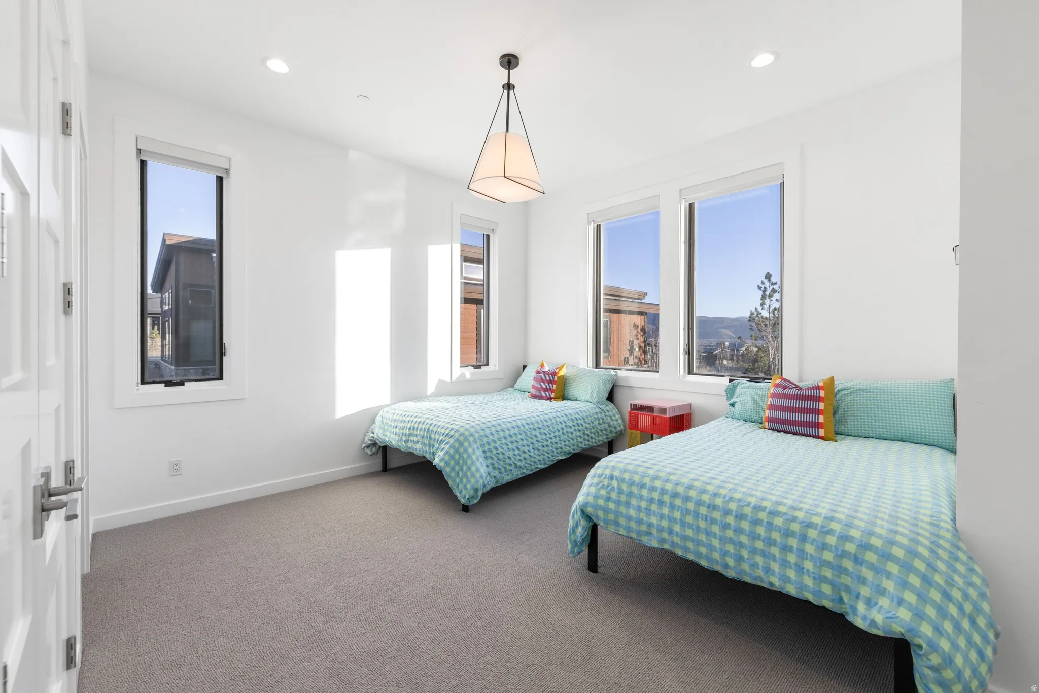 Bedroom featuring carpet floors and recessed lighting