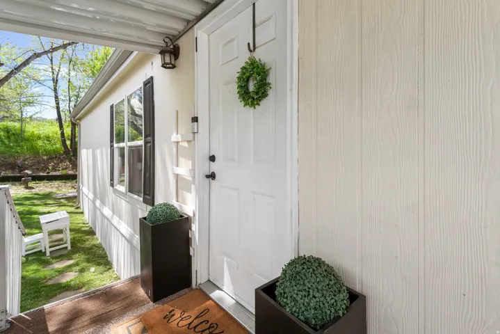 View of exterior entry