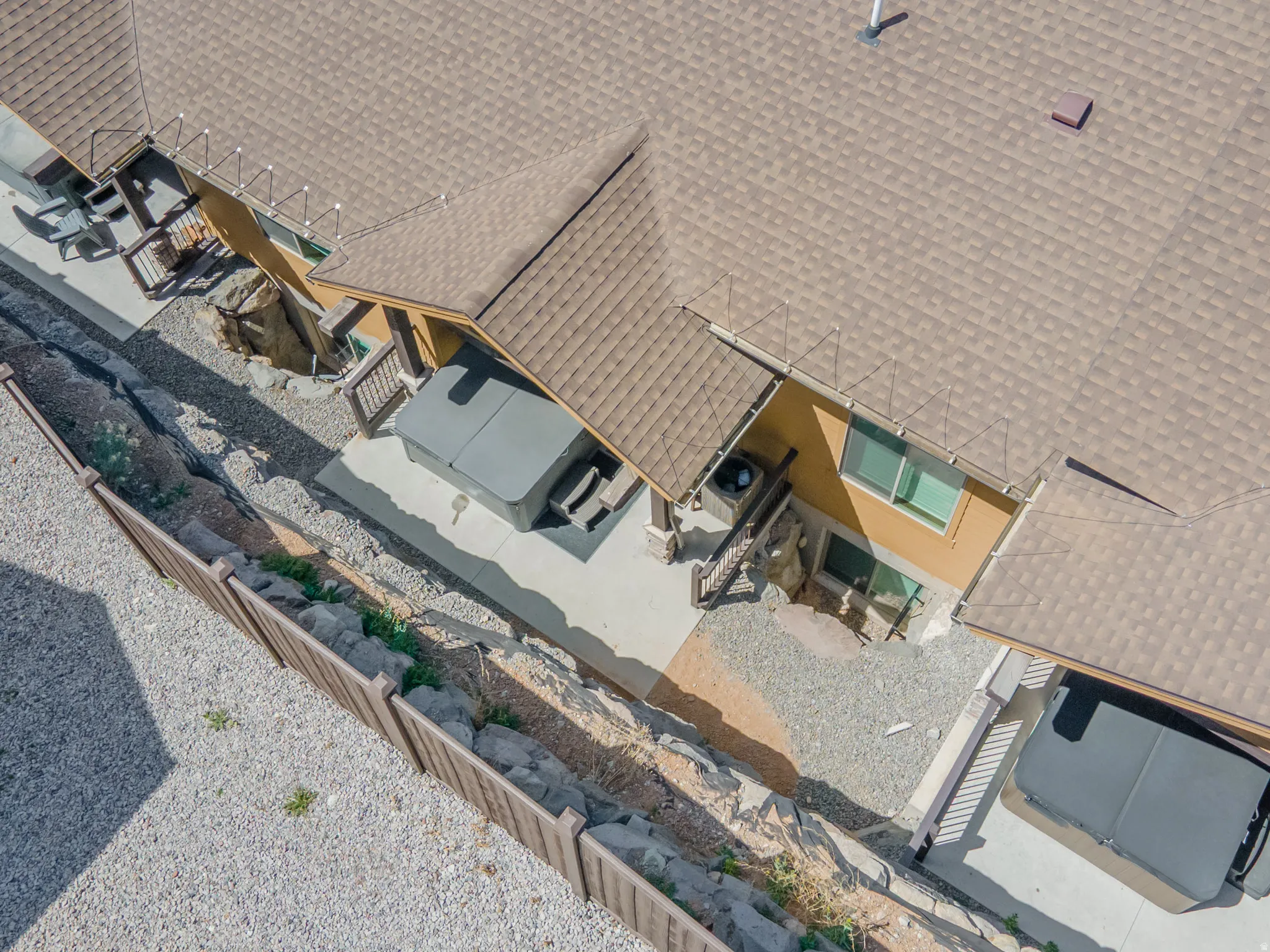 View from above of property