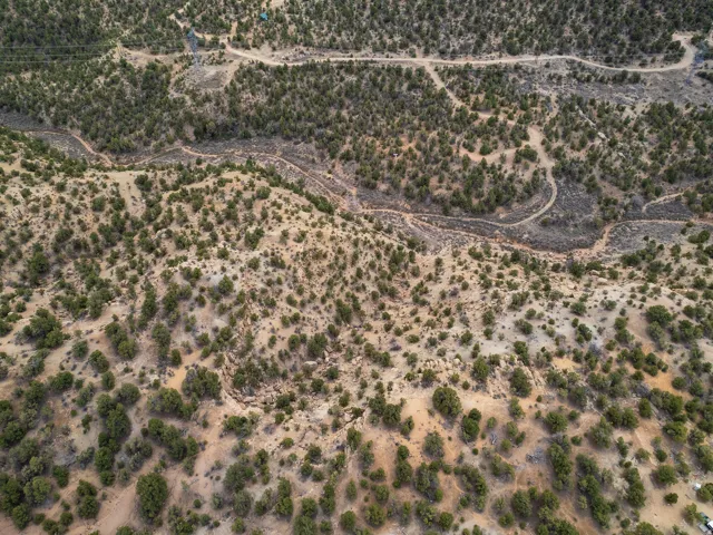 Aerial view of sparsely populated area featuring a desert landscape