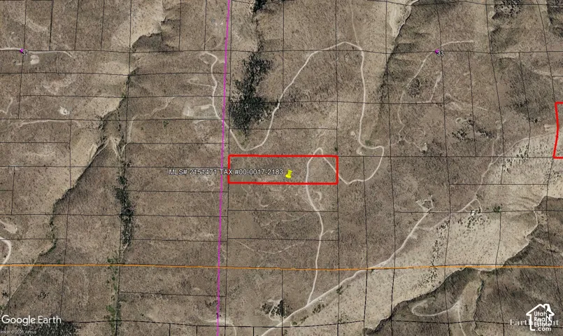 Aerial Map. Displaying property boundaries and geographical features of the property