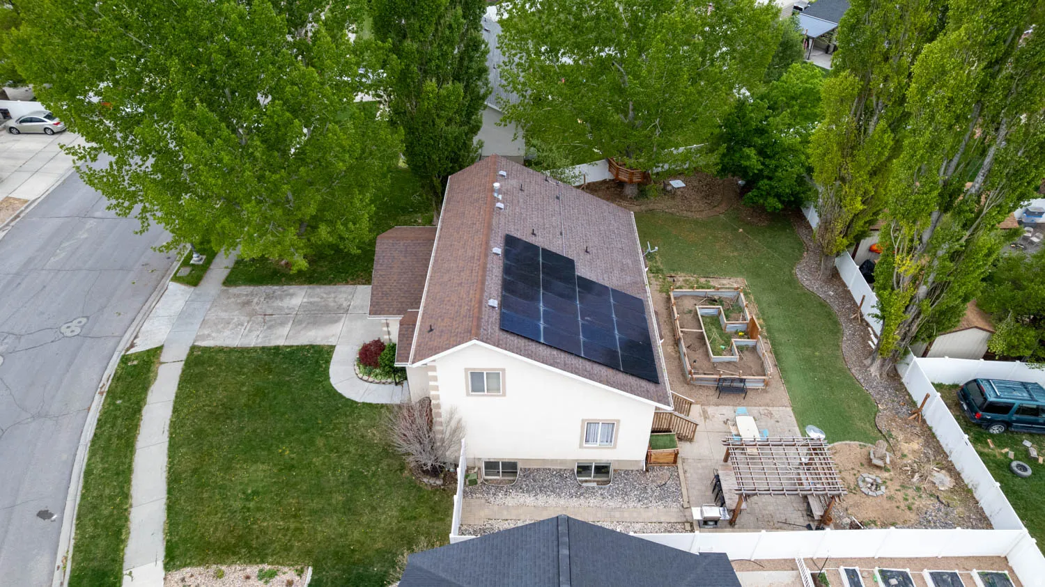 View from above of property