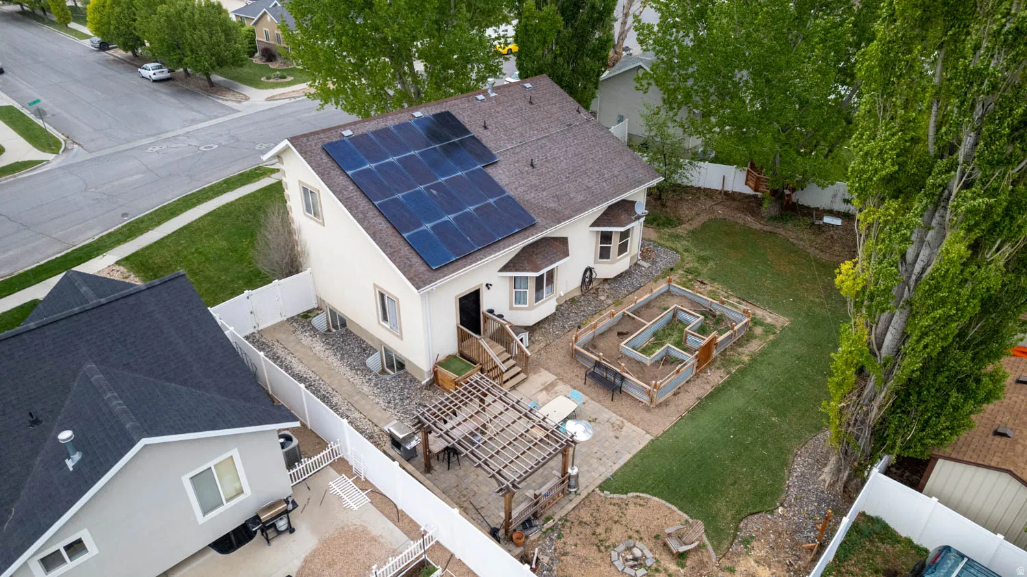 View from above of property