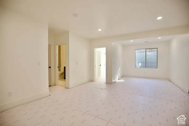 Progress as of 10/7/2026. Finished basement great room. Carpet instal 10/8/26