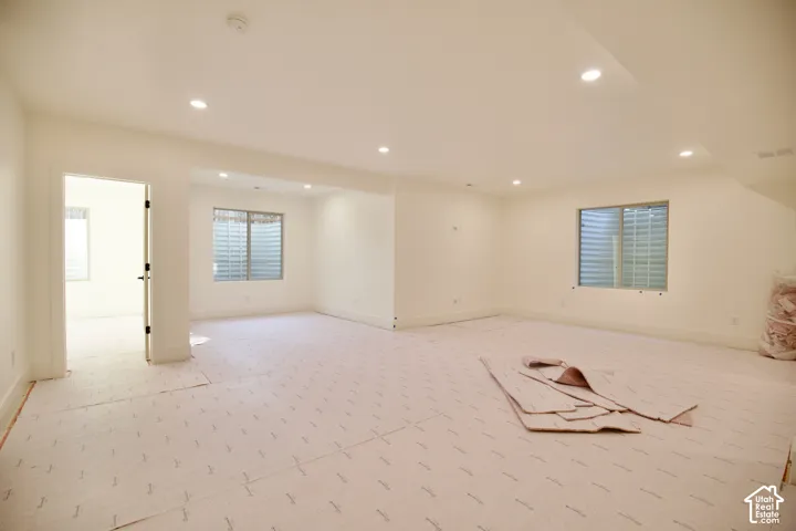 Progress as of 10/7/2026. Finished basement great room. Carpet instal 10/8/26