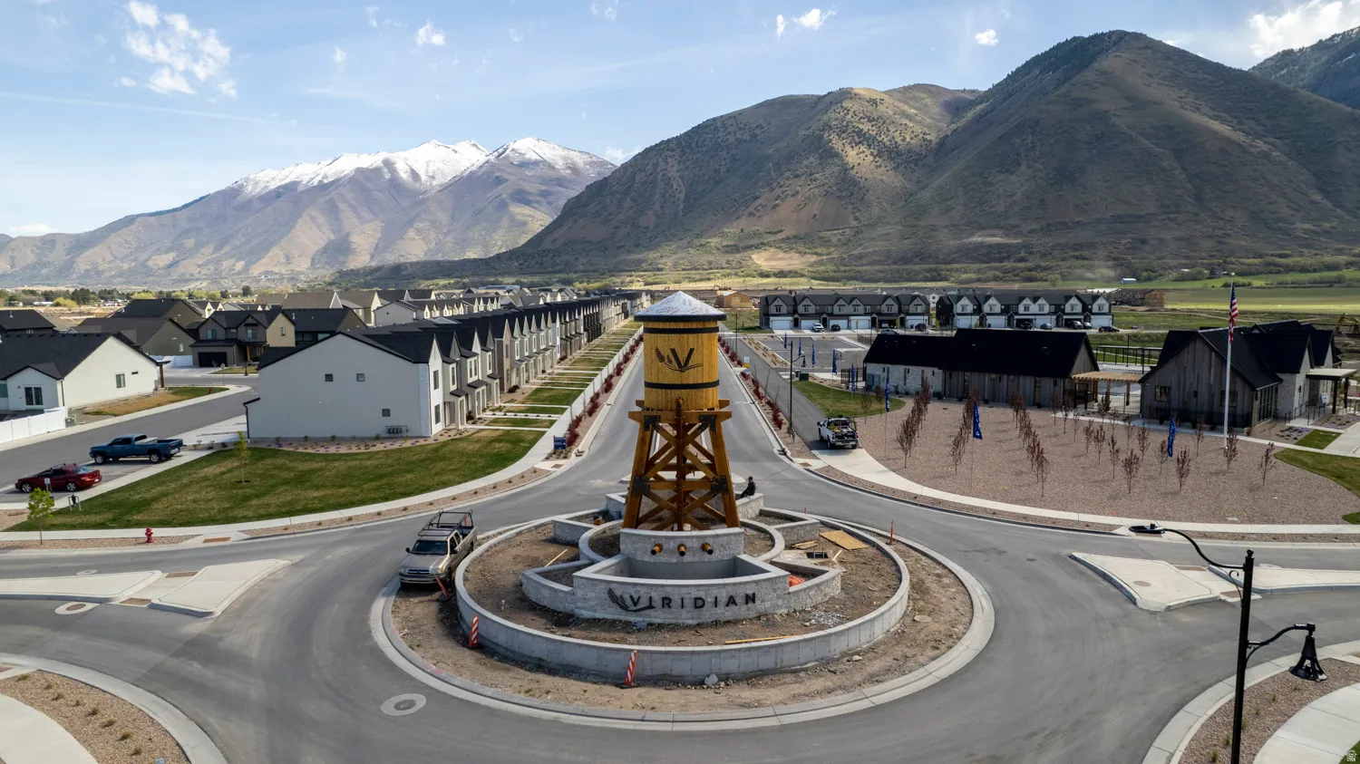 Mountain view featuring nearby suburban area