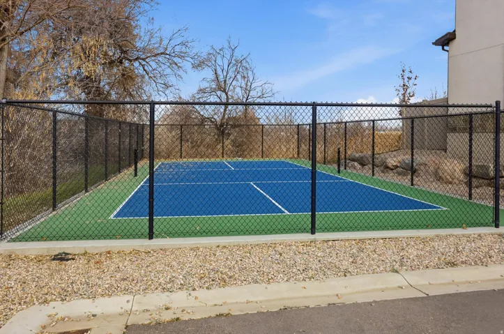 View of tennis court