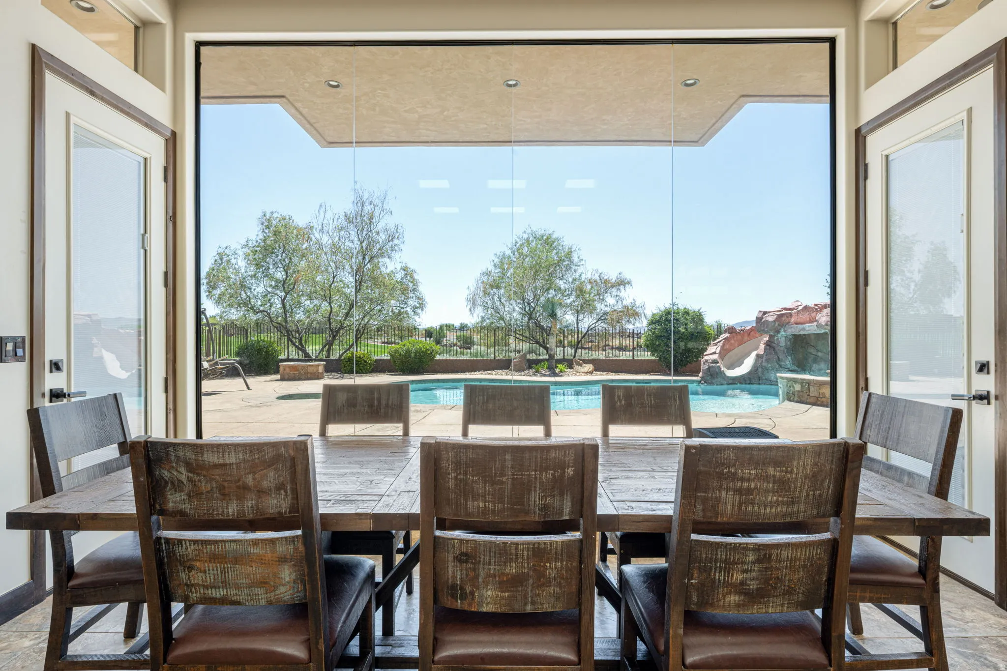Dining area featuring baseboards