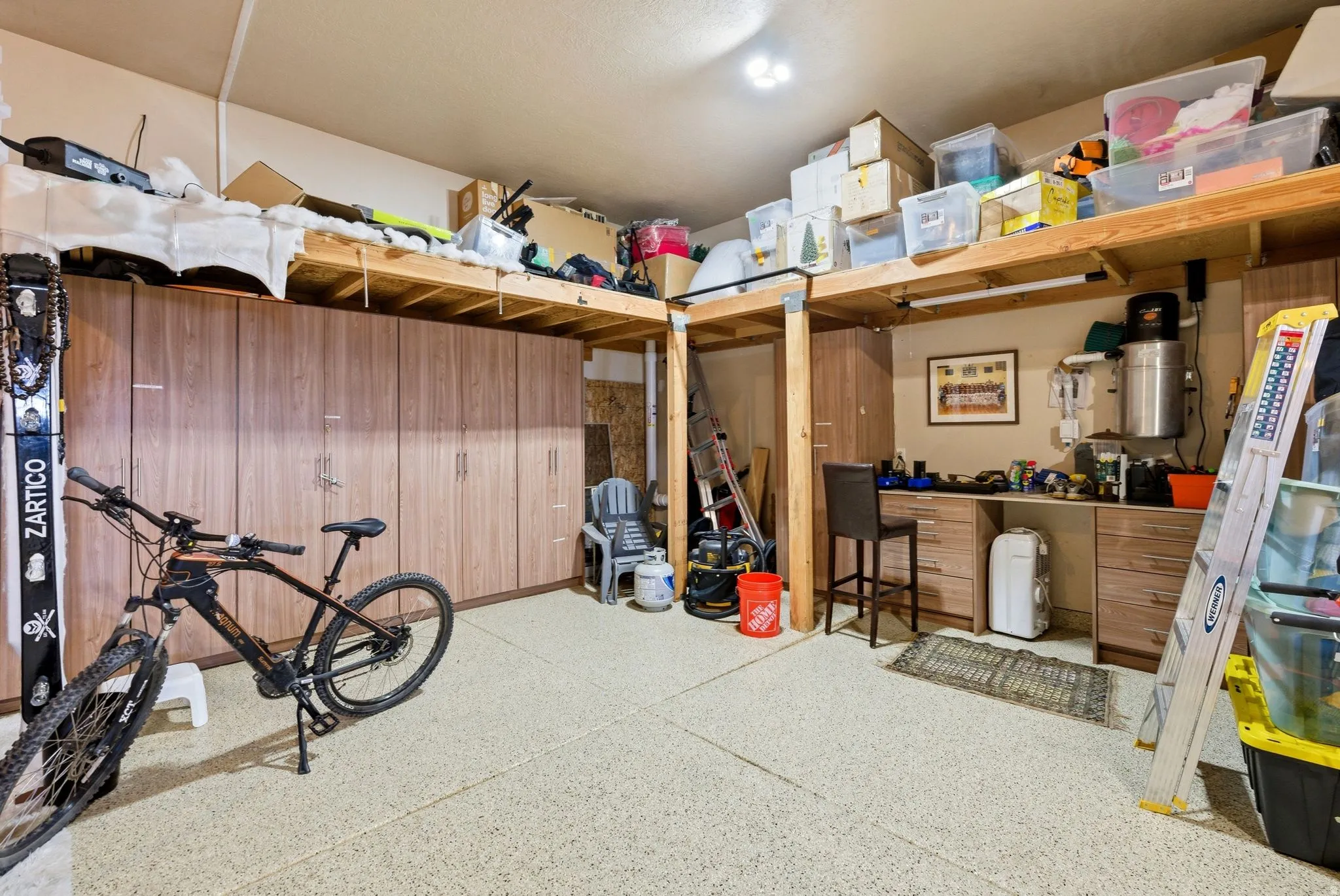 Newly built in cabinetry and work space