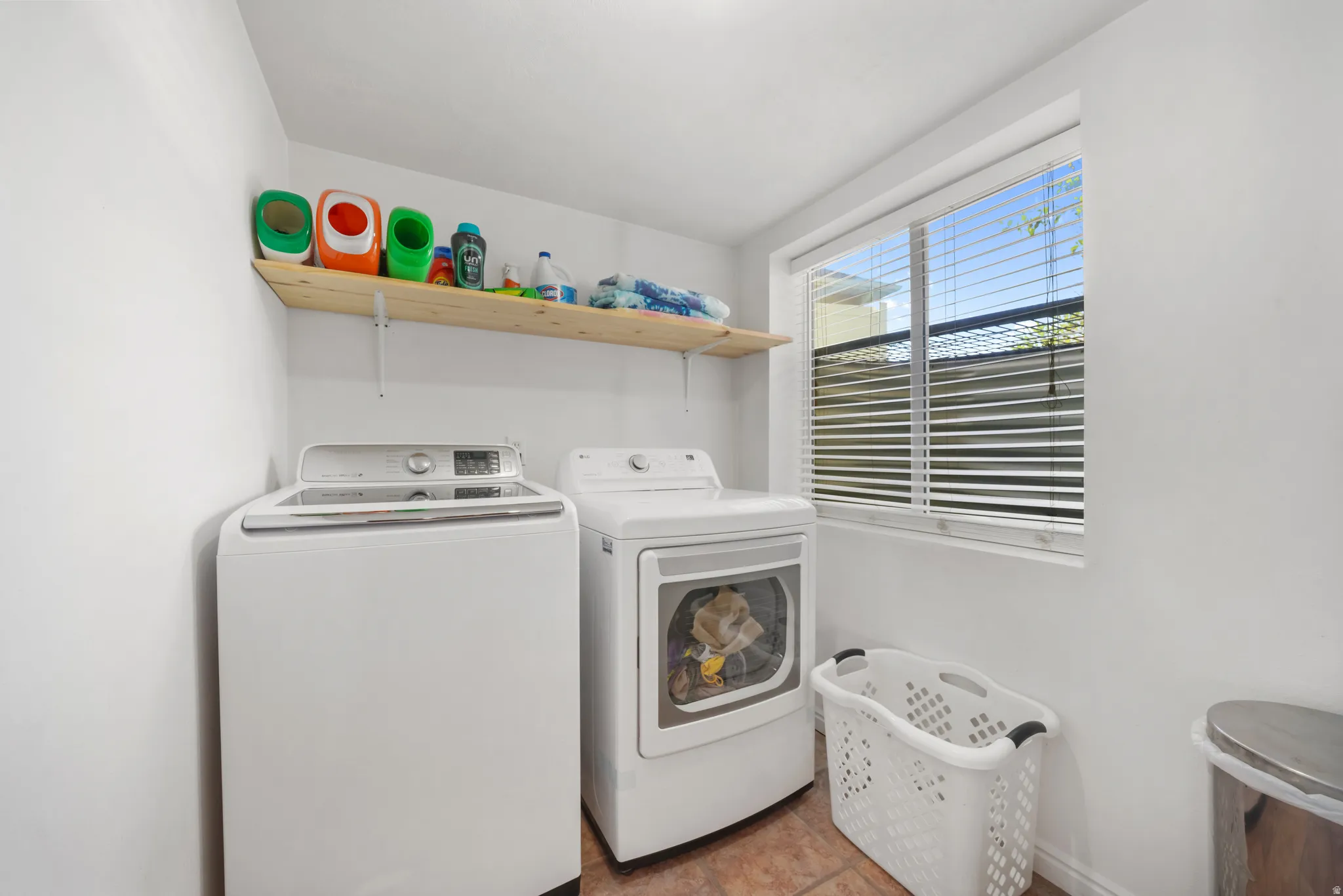 Laundry area featuring washing machine and dryer