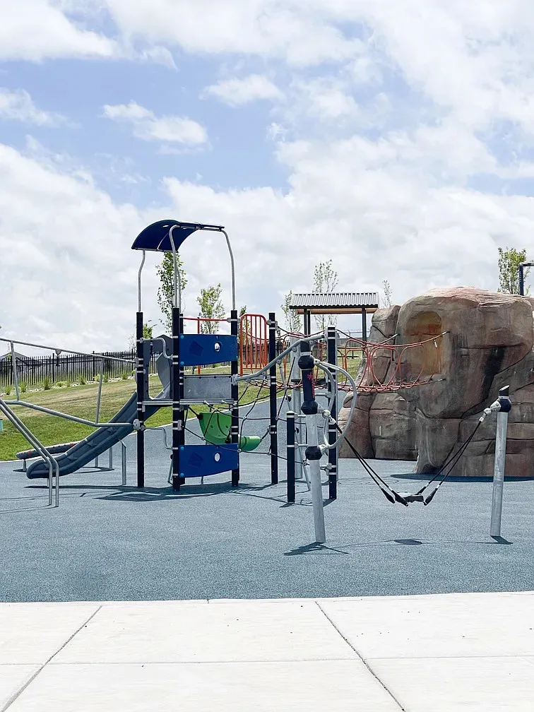View of community jungle gym