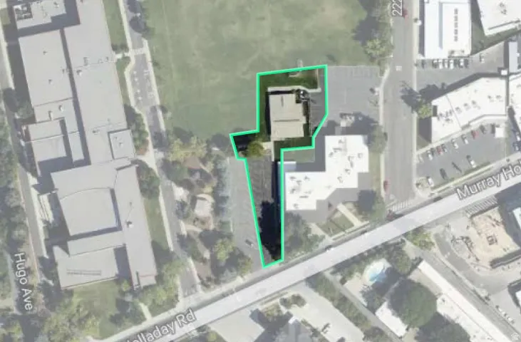 Map / location with property parcel outlined