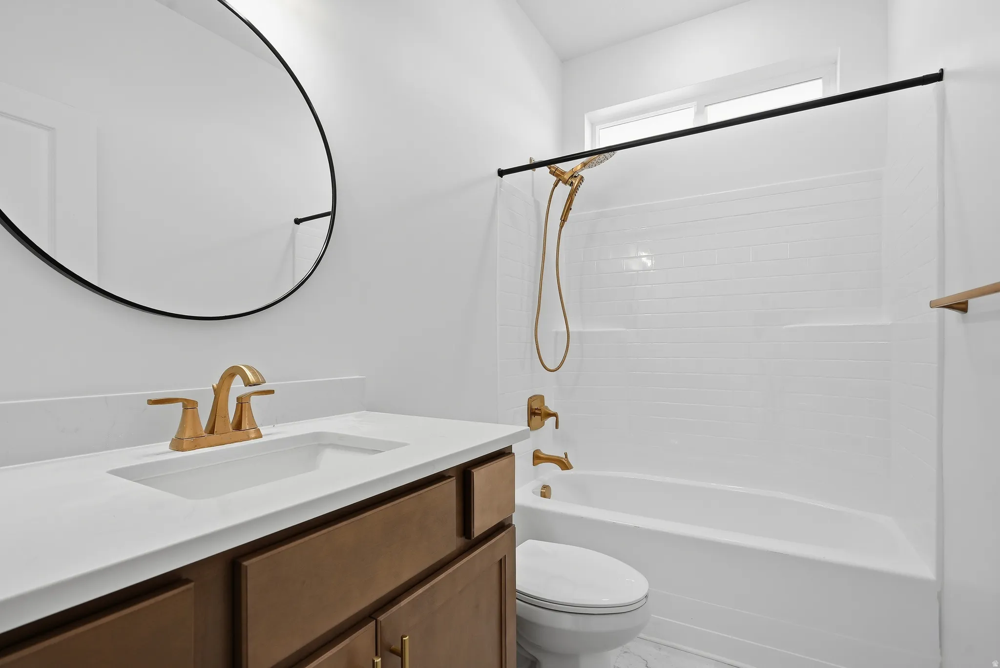 Full bath with vanity and shower / bathtub combination