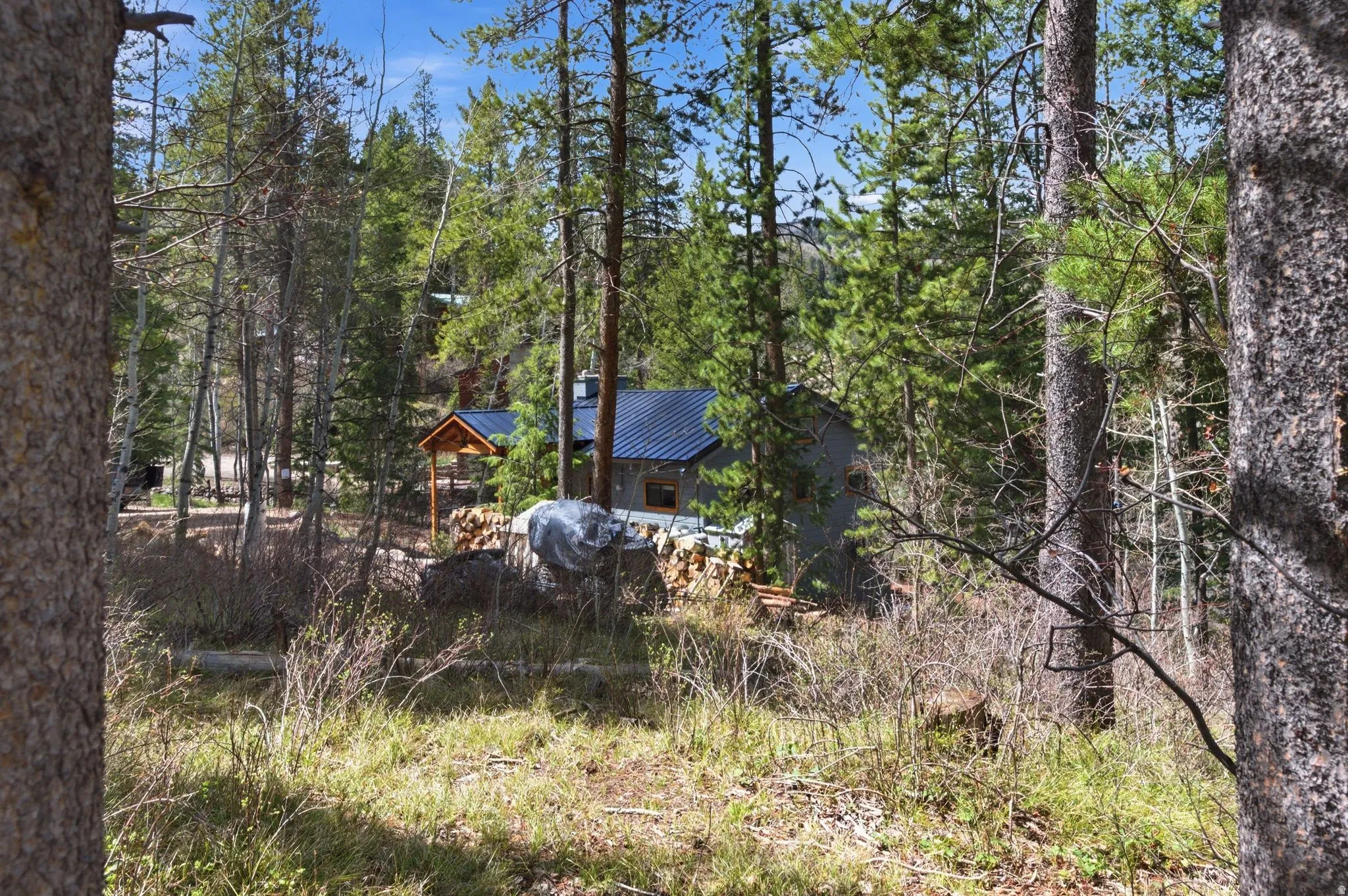 Exterior view of a metal roof