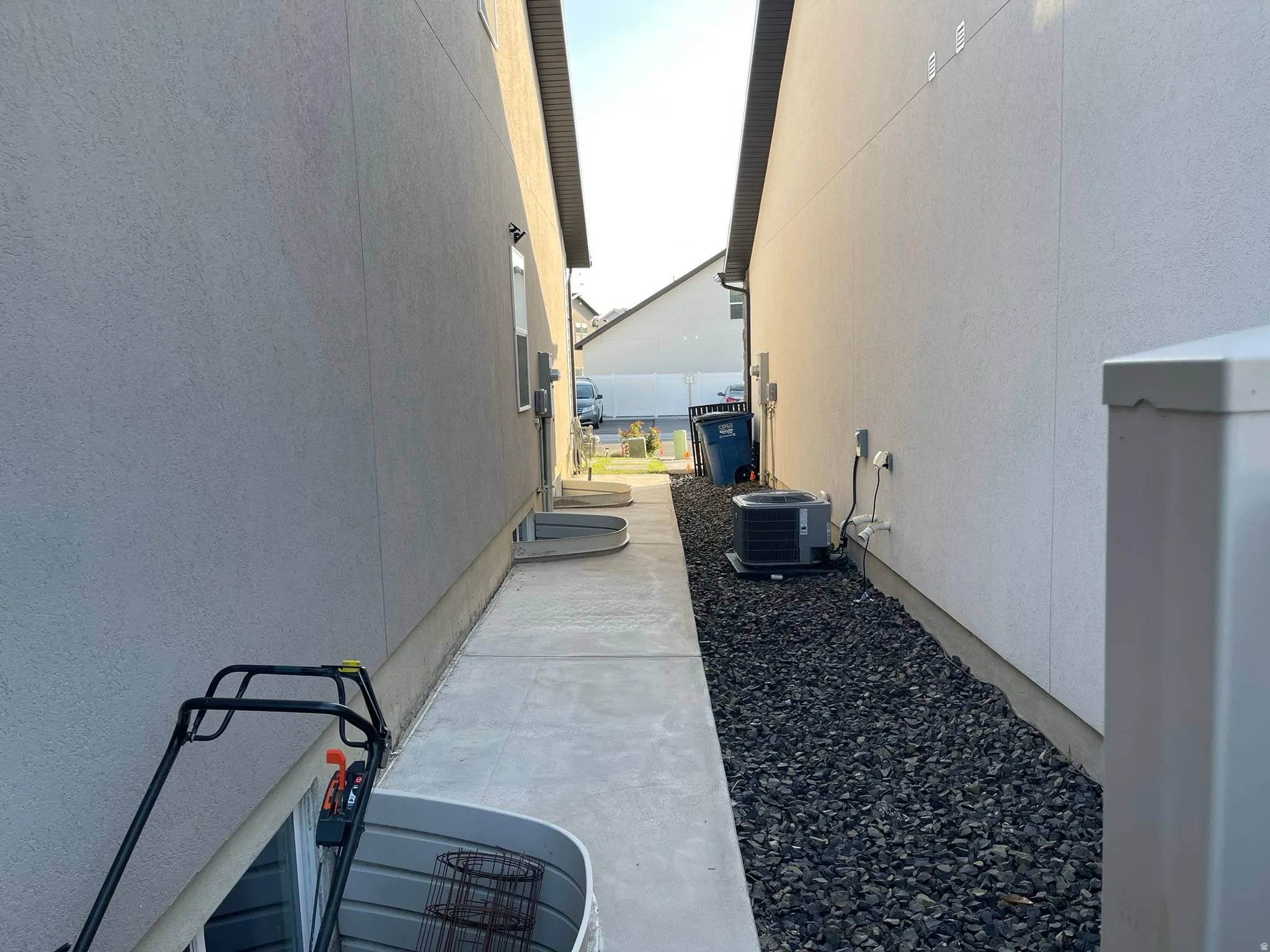View of home's exterior with stucco siding