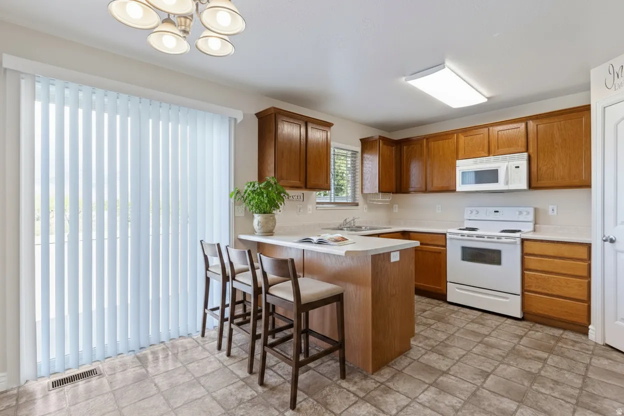 Virtually staged kitchen