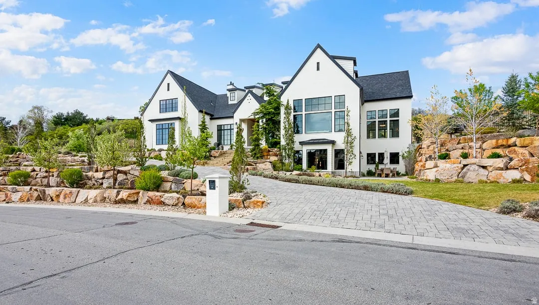 View of front of house with stucco siding