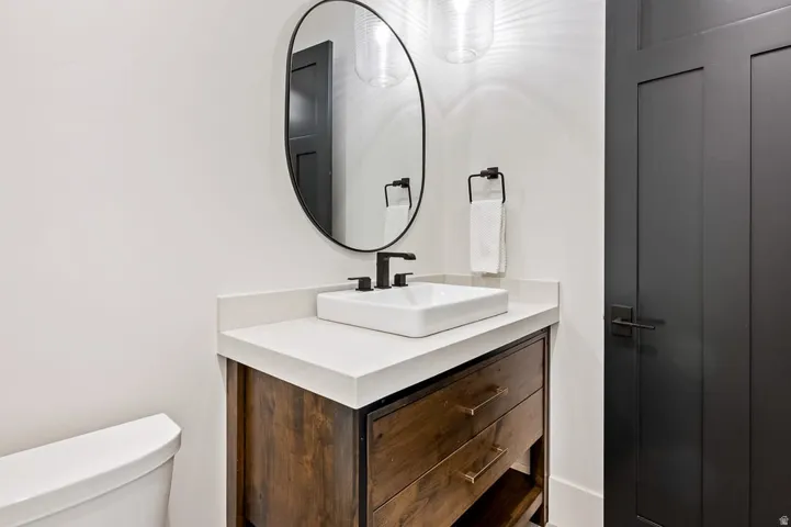 Bathroom featuring toilet and vanity