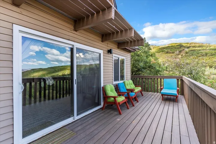 View of wooden deck