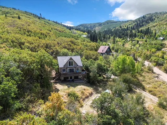 View from above of the property.