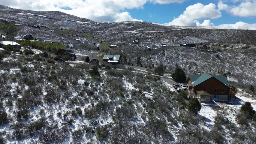 Aerial view from back of property.