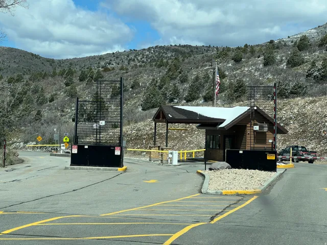 Gated entrance and guard station