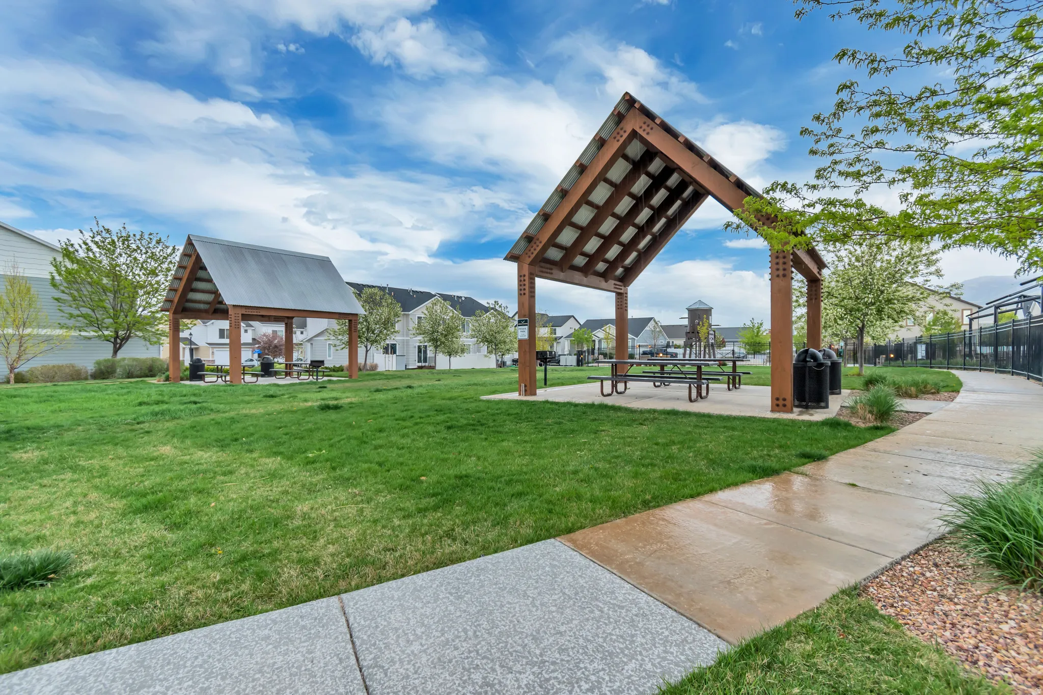 Covered pavilions for outdoor gatherings
