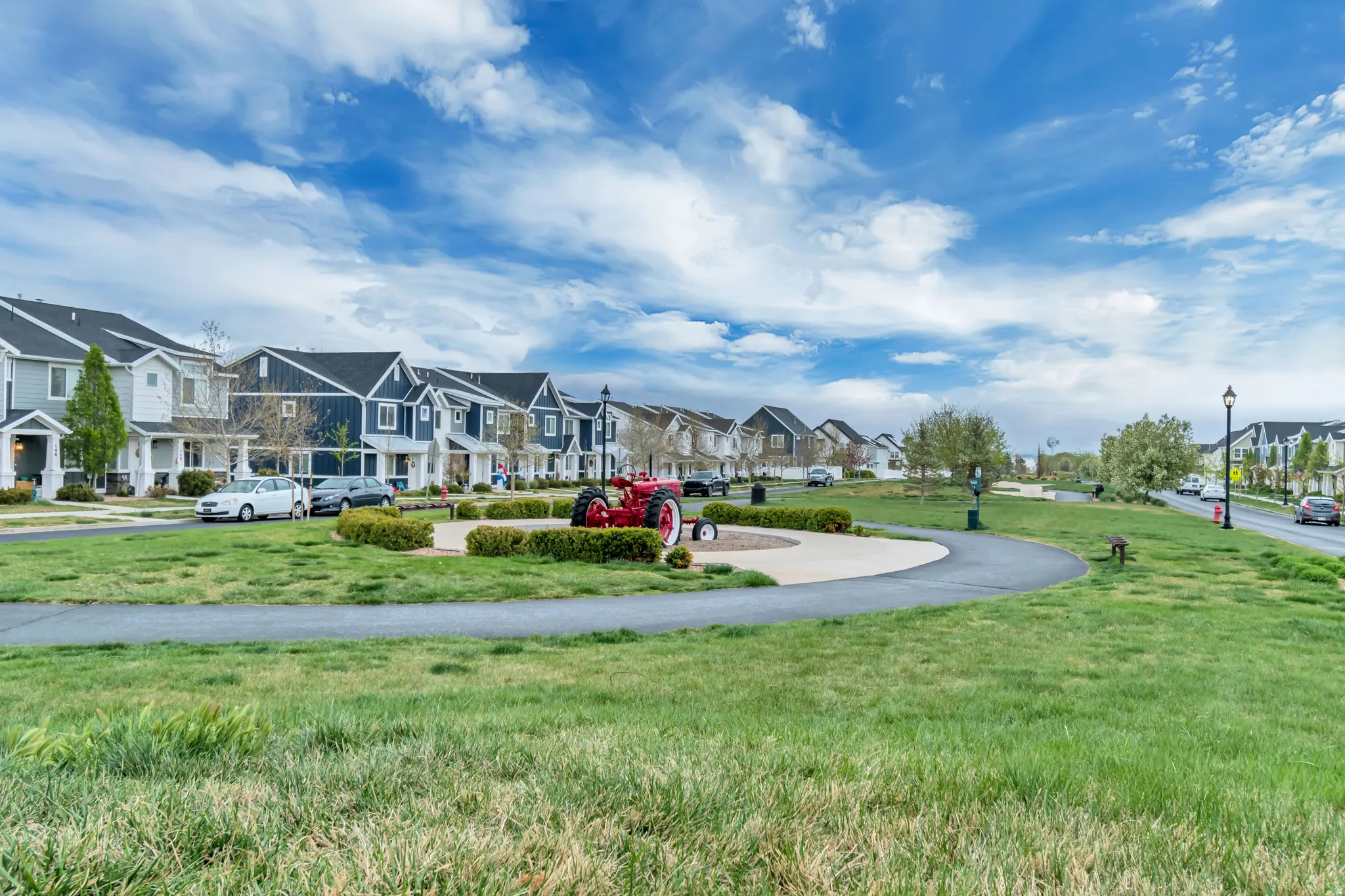 Walking paths through the community