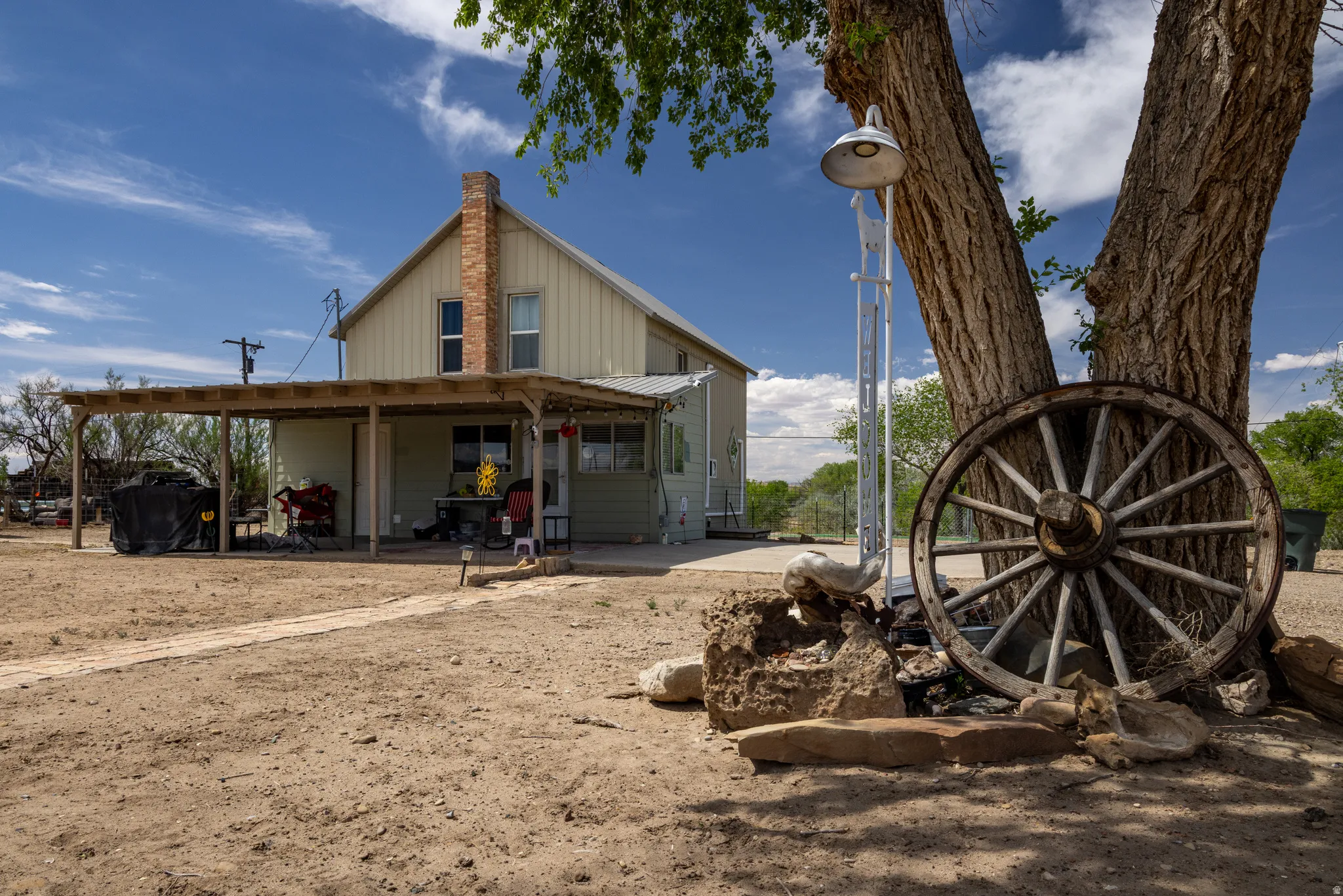 Rear view of property