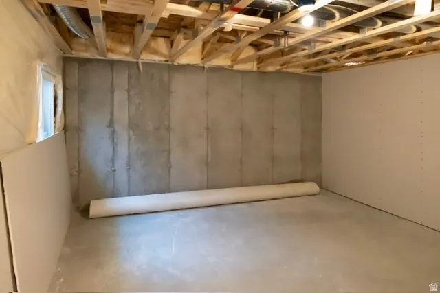 View of  unfinished  Basement