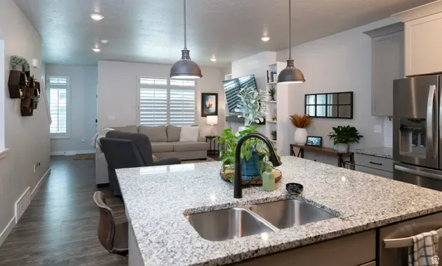 Kitchen with open floor plan