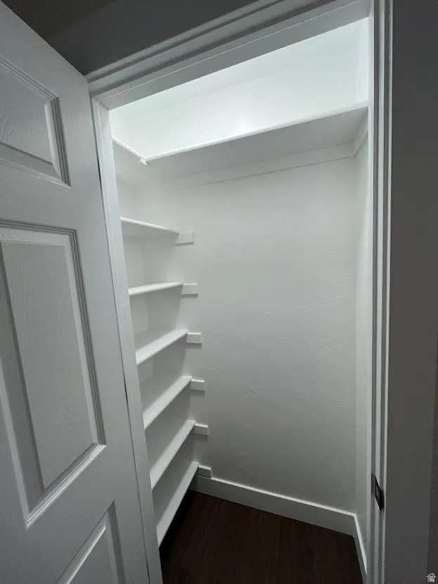 Closets are built-out to maximize storage.