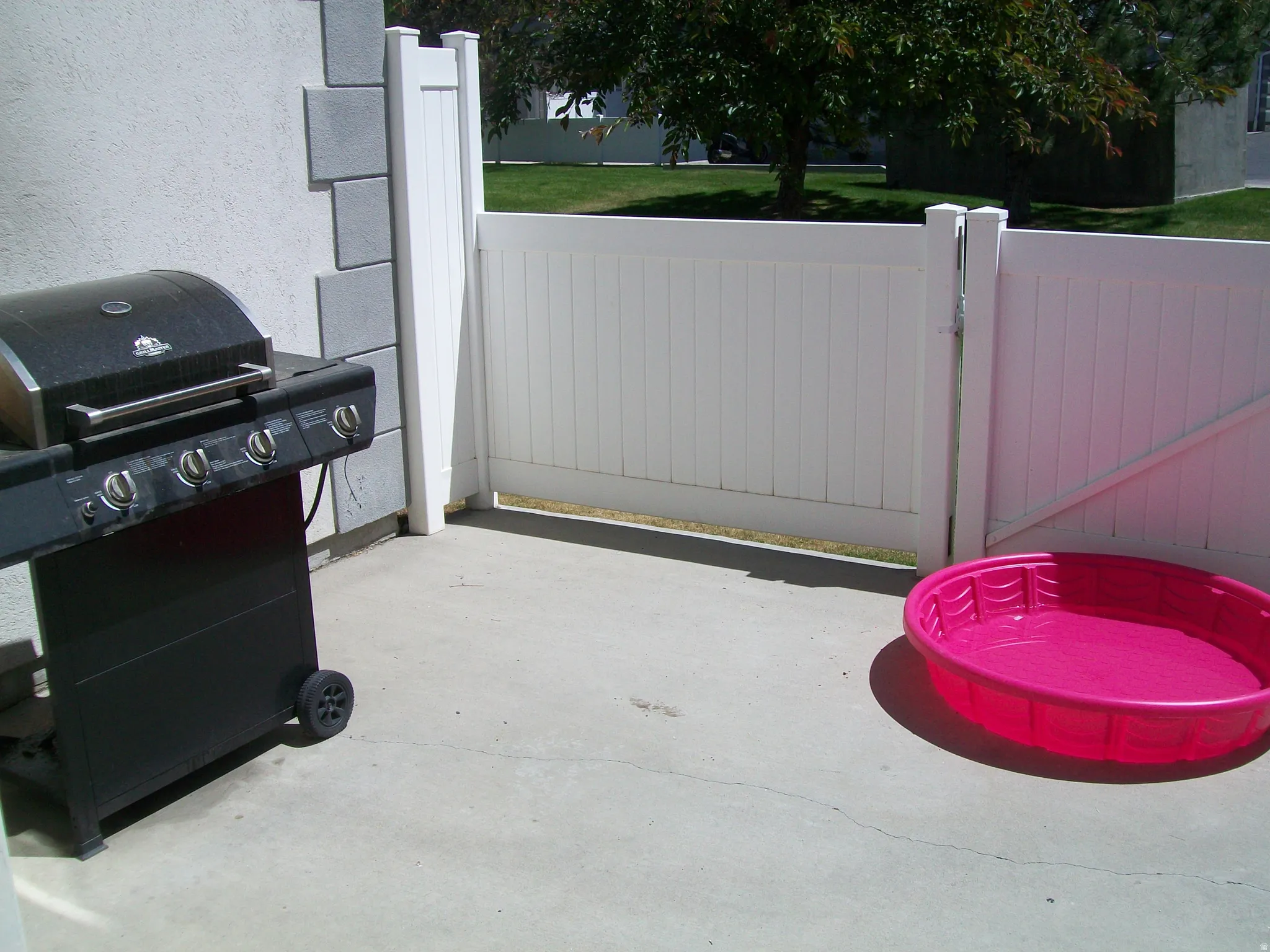View of patio featuring grilling area