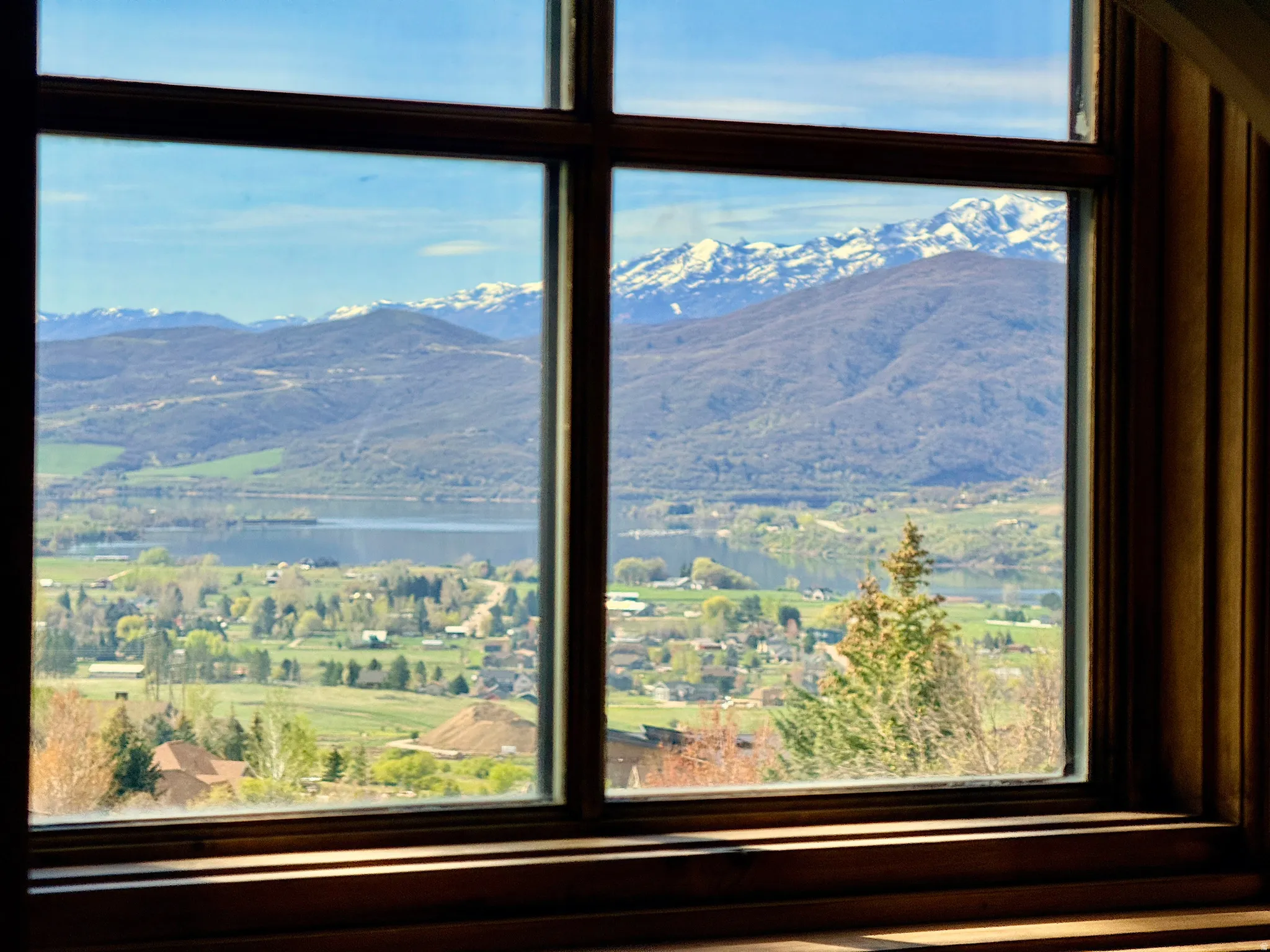 Detailed view of a mountain backdrop