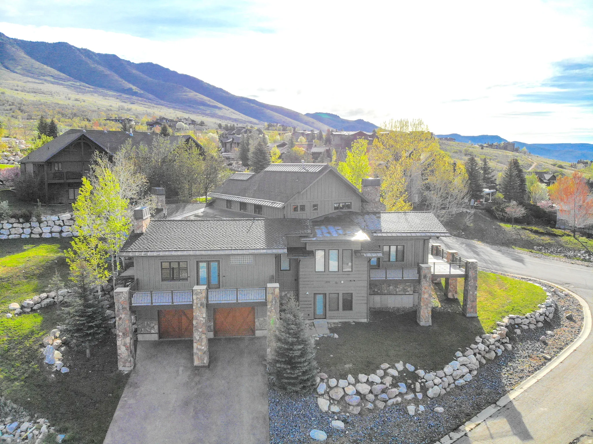 Back view facing West with view of a east mountain backdrop