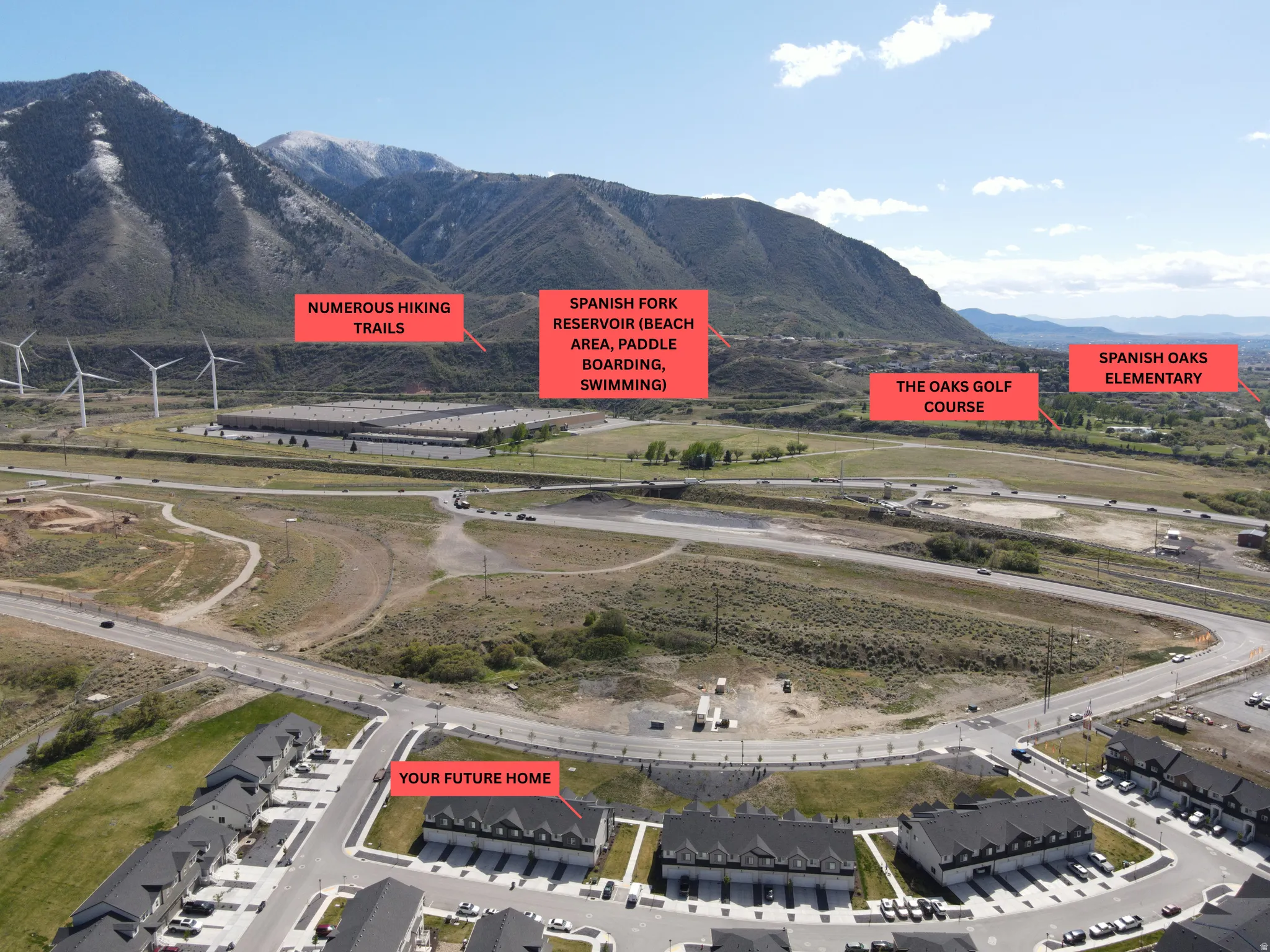 Aerial overview of property's location