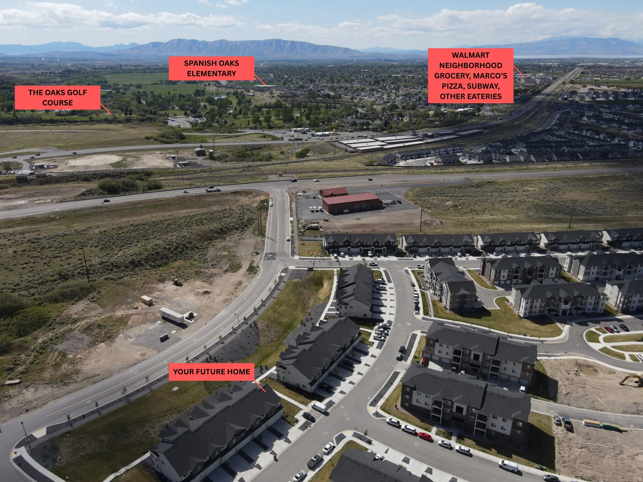 Aerial overview of property's location