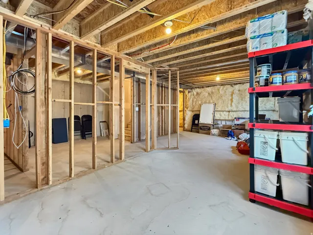 View of unfinished below grade area