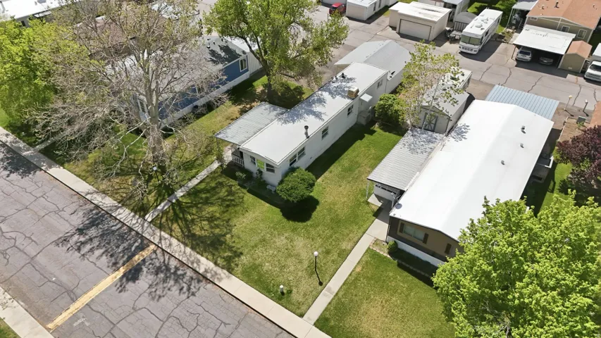 Aerial view of residential area