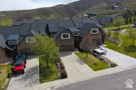 Bird's eye view of a mountain backdrop