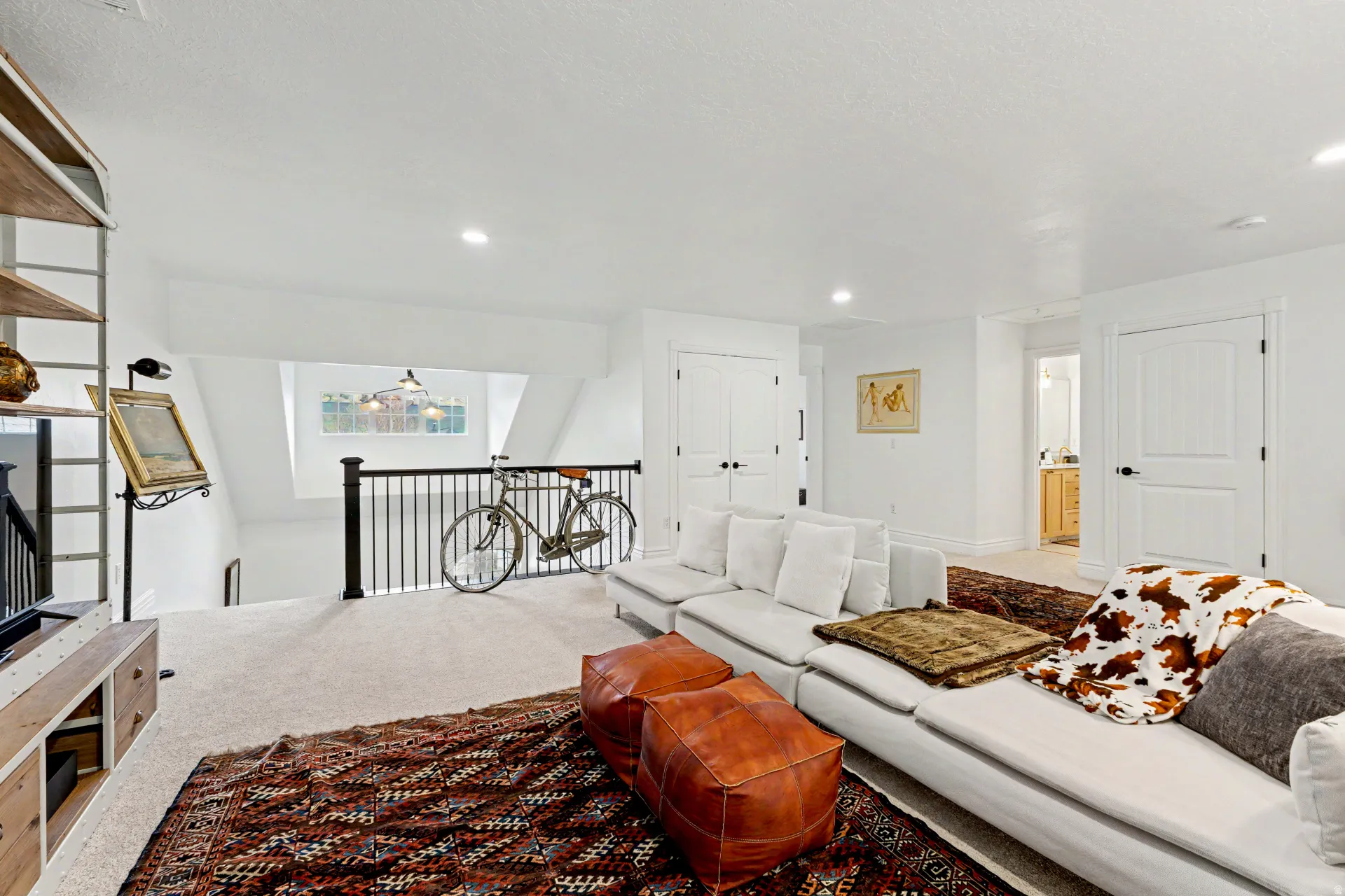View of carpeted living room