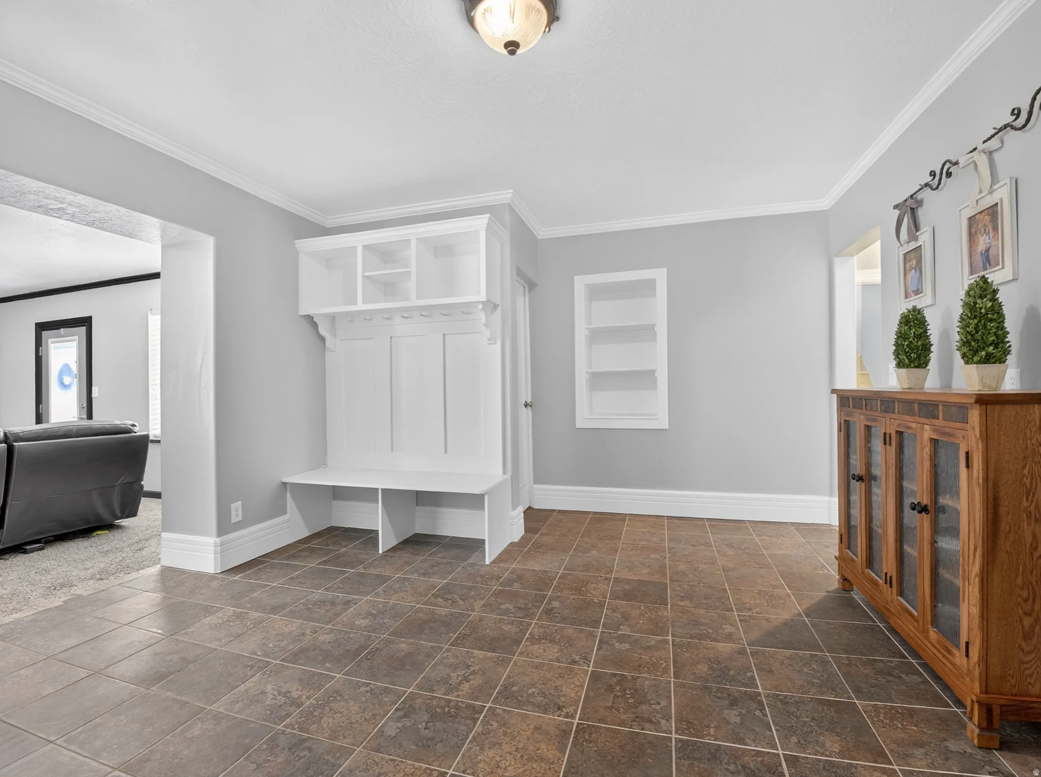 Office / Den with built-in locker-style storage